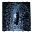 thumbnail image 3 of Ambesonne Gothic Shower Curtain, Full Moon Dark Cave, 69"Wx70"L, Blue Grey, 3 of 5