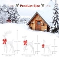 thumbnail image 2 of GoDecor Christmas Decorations, 3-PCS Yard Deer Decor Family Set for Indoor or Outdoor Yard Art-  White LED Lights,Ground Stakes White, 2 of 8