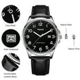 thumbnail image 2 of Watch for Men Minimalist Ultra Thin Wrist Watch Waterproof Quartz Analog Watch with Leather Strap -Gift for Men, 2 of 7