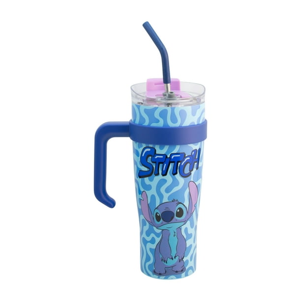 Termo Alto de Acero Inoxidable con Doble Pared y Tapa Hermética, Diseño Stitch 626, Colección Lilo & Stitch, Capacidad 1.2L, Azul