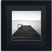 Trademark Fine Art "Cube" Canvas Art by Moises Levy Black Matte, Black Frame