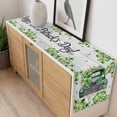thumbnail image 4 of St. Patrick's Day Table Runner - 90 Inch Long, Kitchen Dining Table Runner Dresser Scarves, Green Truck Clovers Floral Butterfly Wood Farmhouse Decor for Coffee Tables Wedding Party Banquet, 4 of 8