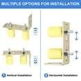 thumbnail image 4 of 2Set Slide Gate Guide Roller, 1-5/8"x2-3/8" Nylon Gate Support & Bracket, Yellow, 4 of 7