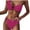 Pink, variant on Wyobmus Women One Shoulder Bikini Set O Ring Two Piece Swimsuit High Cut Cheeky Bathing Suit A-Olive Green