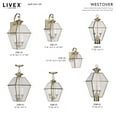 thumbnail image 3 of Livex Lighting Westover Outdoor Chain Hang in Antique Brass, 3 of 8
