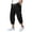 Black, variant on Mens Elastic Waist Pants Straight Leg for Men, Sport Casual, Pocket, Elastic Waist, Polyester Spandex Blend, Standard Thickness, 1Pc