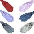 thumbnail image 5 of Taize Men's Classic Colorful Silky Satin Wedding Banquet Necktie Cravat Ascot Tie, 5 of 8