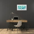 thumbnail image 3 of Vassileva, Silvia 32x18 White Modern Wood Framed Museum Art Print Titled - Teal Trio I on White, 3 of 4