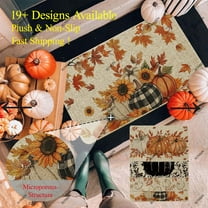 Xuniizn Fall Door Mat Outdoor, Pumpkin Door Mat for Fall Decor, 24x15" Fall Outdoor Rug for Thanksgiving Party, Fall Doormat for Holiday Gatherings, Fall Decorations for Home