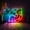 Color Flow Effect (76 modes), variant on Flying Bat Led Light Box, Dimmable Neon-Like Light Signs USB Power for Wall Decor Bedroom Decoration, Color Flow Effect (WxH) 6"x6"