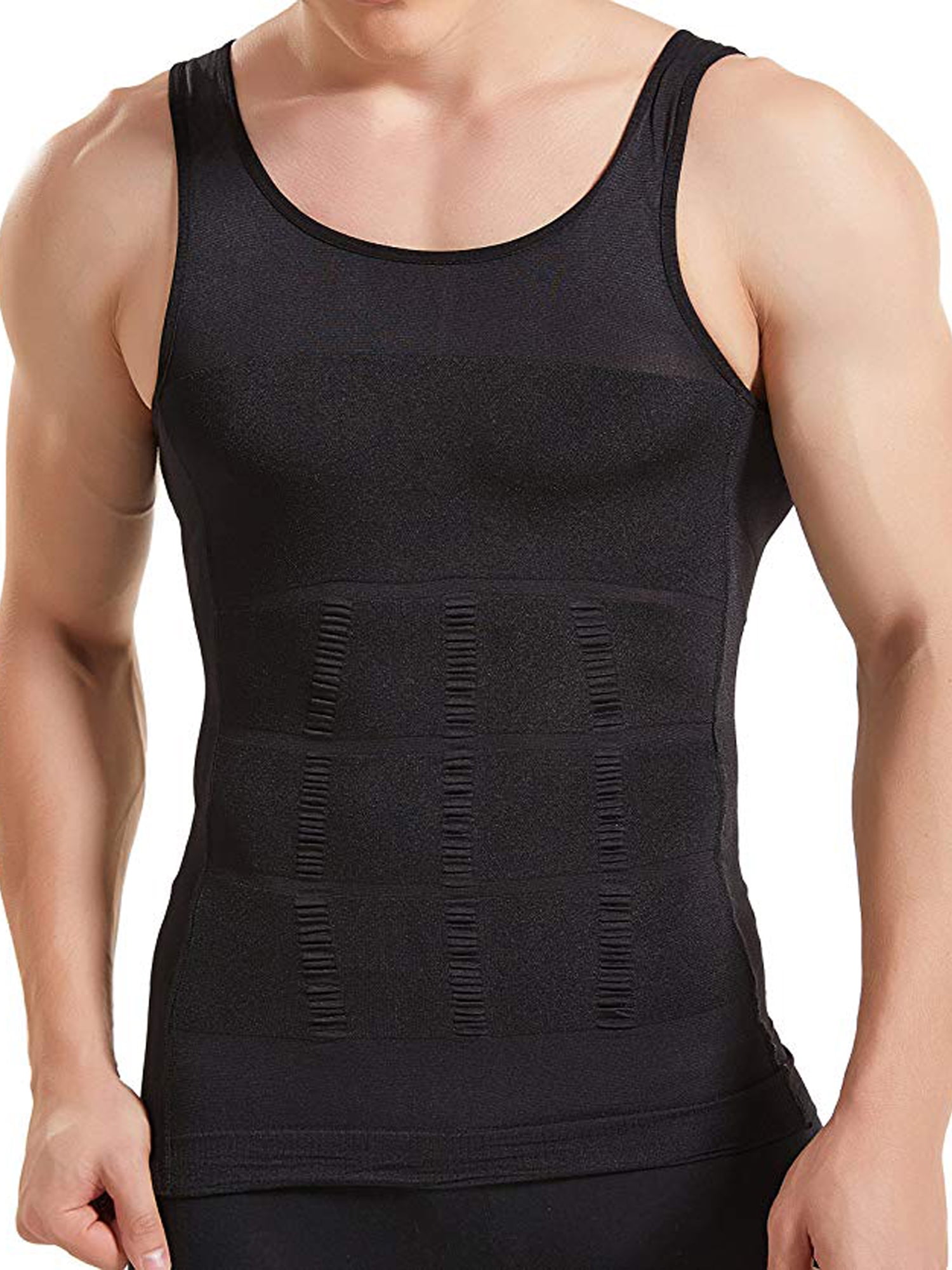 FITVALEN Mens Compression Shirt Slimming Body Shaper Vest