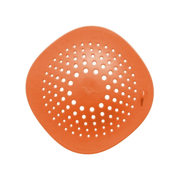 Injueey Cubierta de drenaje de suelo para baño, cocina, antiobstrucción, tapón colector de pelo para baño, colador Universal, alfombrilla de repuesto Organizadores de utensilios de cocina Naranja Injueey HA010322-04