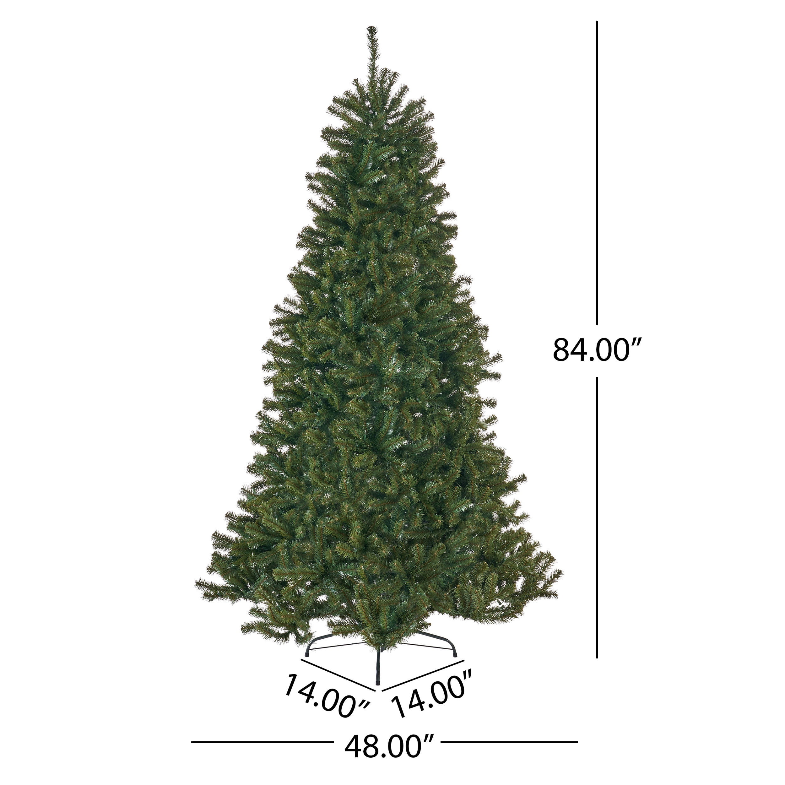 Noble House 7 Foot Artificial Noble Fir Christmas Tree, Green/Clear Lights