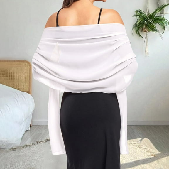 Baberdicy Bridal Chiffon Wrap - Bride & Bridesmaid Pashmina, Delicate Wedding Cover-Up, Rose Gold One Size