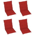 thumbnail image 2 of Charmma Garden Chair Cushions 4 pcs Red 39.4"x19.7"x1.2", 2 of 7