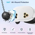 thumbnail image 4 of Silicone Cover Set for Meta Quest 3s Accessories, VR Protective Set for Oculus Quest 3s with Face Cover, VR Shell, Lens Protector, Controller Grip, Joystick Caps, Not Fit Quest 3, 4 of 10