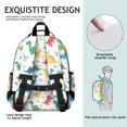 thumbnail image 5 of Dinosaur and Flower White Pattern Cute School Backpack Bag for School with Padded Back and Adjustable Shoulder Straps 15.25"x11.5"x5.25", 5 of 5