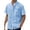 03# Light Blue, variant on Qwertyu Mens Button Down Shirt Short Sleeve Casual Shirts Linen Textured Summer Beach Shirts Complexion 3XL