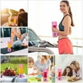 thumbnail image 2 of Mixer, for Smoothies and Shakes Handheld Fruit Mixer Machine Six Blades 380ml USB Rechargeable Ice Cream Mini Juicer Home / Office / School / Outside (Pink), 2 of 6