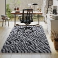 thumbnail image 3 of Janvonne Fluffy Area Rug for Living Room Bedroom, Modern Shaggy Carpets Fuzzy Rug for Teens Dorm Bedside Home Decor Aesthetic, Heavy Duty Non Slip, 4x6, Zebra Print, 3 of 8