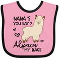 thumbnail image 3 of Inktastic Nana's You Say Alpaca My Bags Boys or Girls Baby Bib, 3 of 4