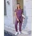 thumbnail image 4 of Ekouaer Jumpsuits for Women Dressy Casual Romper Summer Short Sleeve Vacation Outfits 2026 One Piece Travel Clothes, 4 of 6