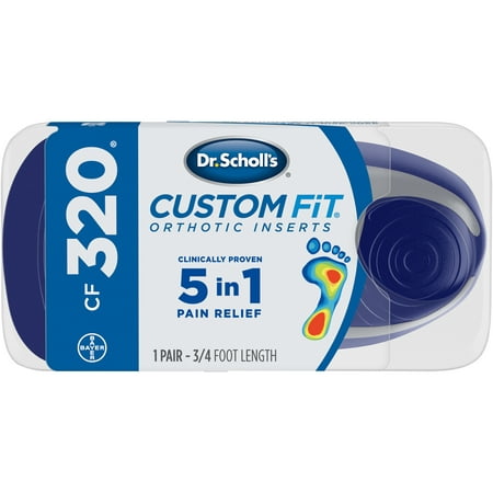 Dr. Scholl's Custom Fit CF320 Orthotic Shoe Inserts for Foot, Knee and Lower Back Relief, 1