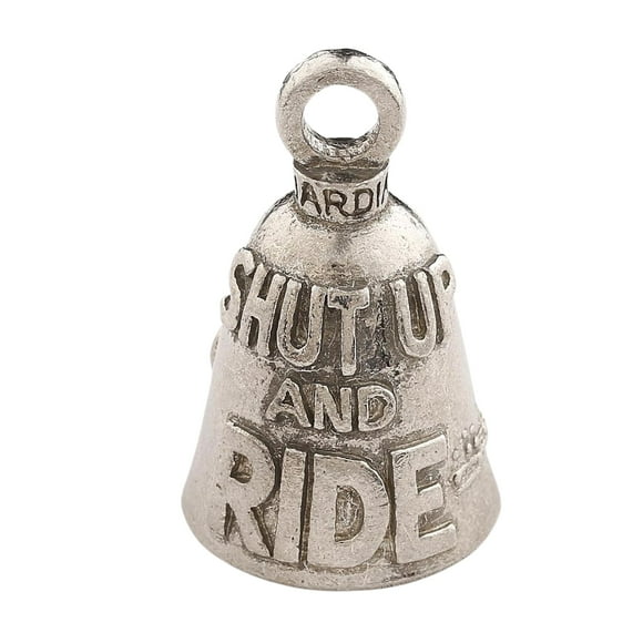 Guardian Bell Shut Up and Ride Good Luck Bell w/Keyring & Black Velvet Gift Bag | Motorcycle Bell | Lead-Free Pewter | Good Luck Gift to Friends & Family | Bike Bell | Made in USA