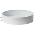 thumbnail image 3 of Algreen Stainless Steel Planter, Round Indoor Planter 14-In. by 3-In. Height, White, 3 of 4