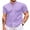 Lilac, variant on COOFANDY Mens Casual Dress Shirt Short Sleeve Button Up Shirts No Collar Collarless Dress Shirts Summer Fitted Shirts