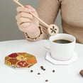 thumbnail image 6 of Disketp Pies Funny Coasters,4 Pcs Leather Coasters With Holder, Perfect Housewarming Hostess Gifts,Protect Furniture From Water Marks Scratch, 6 of 9