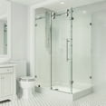 thumbnail image 2 of VIGO Winslow 36 in. L x 48 in. W x 79 in. H Frameless Sliding Shower Enclosure Kit in Stainless Steel with Clear Glass, 2 of 12