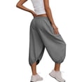 thumbnail image 5 of YHAJDS Ladies Shorts Solid 7 Inches Loose Casual Everyday Summer Essential Hot Weather, 5 of 8