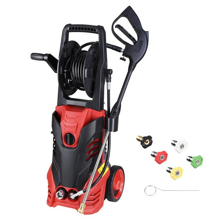 Yescom 3000PSI  Electric High Pressure Washer Machine Kit 1.9GPM 2200W with 5 Nozzles Built-in Soap Tank Hose