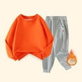thumbnail image 2 of UAYOTSE Kid's Pullover Hoodie Jogging Pants Set 2 Pieces Tracksuit Long Sleeve Sweatsuit for Boys Girls,Orange 3-4 Years, 2 of 4