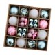 thumbnail image 2 of Adorno de bola navideña, decoración de bola navideña, colección decorativa, irrompible Azul Blanco Rosa, 2 of 9