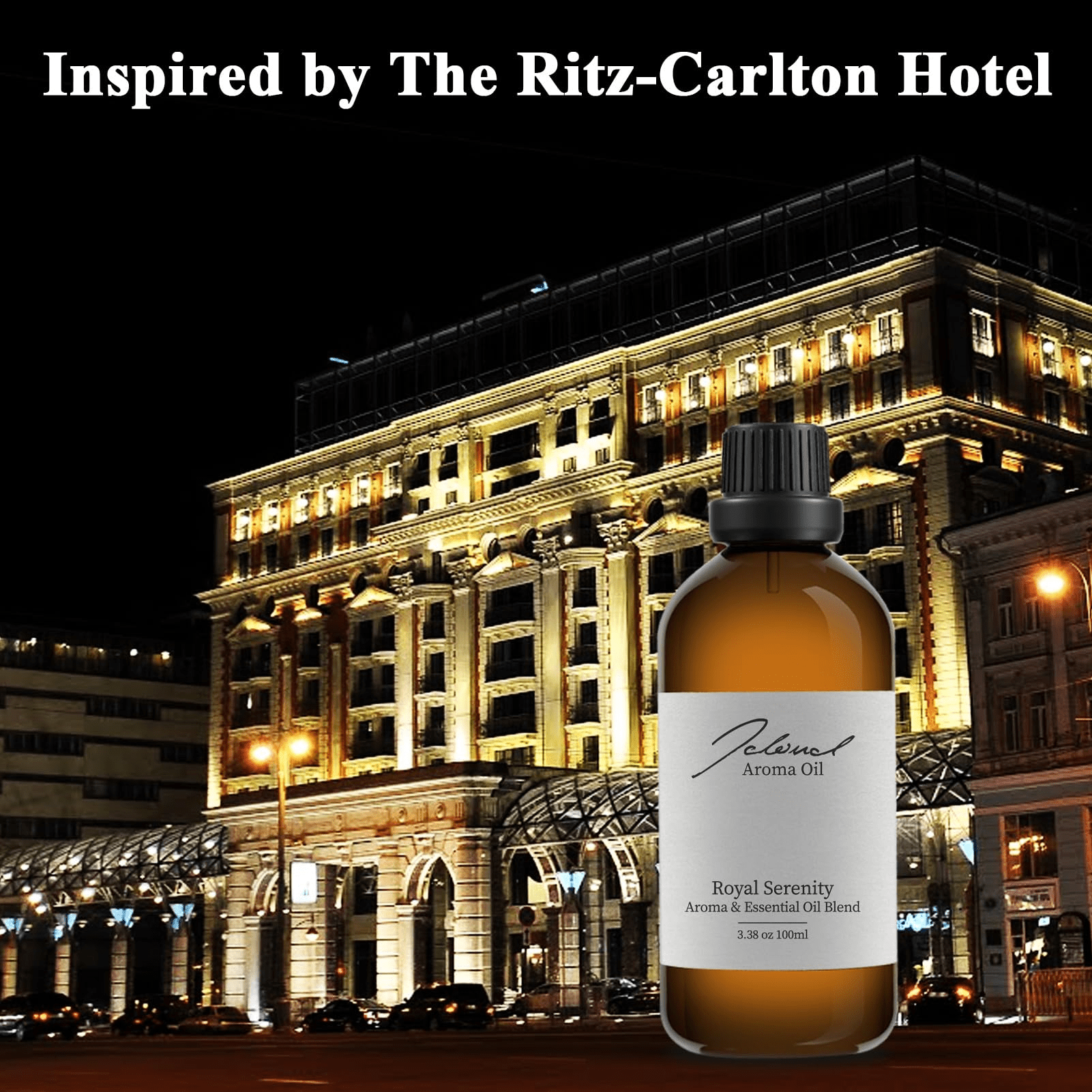 JCLOUD Royal Serenity Essential Oil Inspired by Ritz-Carlton Hotel | Hotel Scent - Pure Aromatherapy Diffuser Oil with Lemon, Jasmine and Amber, Home Luxury & Hotel Scents for Diffuser - 100mL