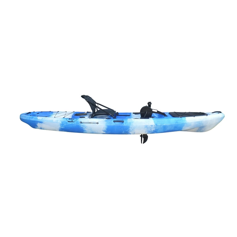 BKC PK13 13' Pedal Drive Fishing Kayak W/ Rudder System, Paddle