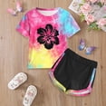 thumbnail image 2 of Summer Outfits for Girls 6-7 Girls' Shorts Two-Piece Set, 2-Piece Tie-Dye Outfits Summer Clothes for Girls 4-7 Years, 2 of 5