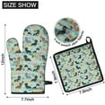 thumbnail image 6 of Dachshund Dog and Pizza Kitchen Oven Mitt and Pot Holder Sets 4 Pcs for Baking, Cooking and Grilling, Heat Resistant Up To 392 °F, 6 of 7