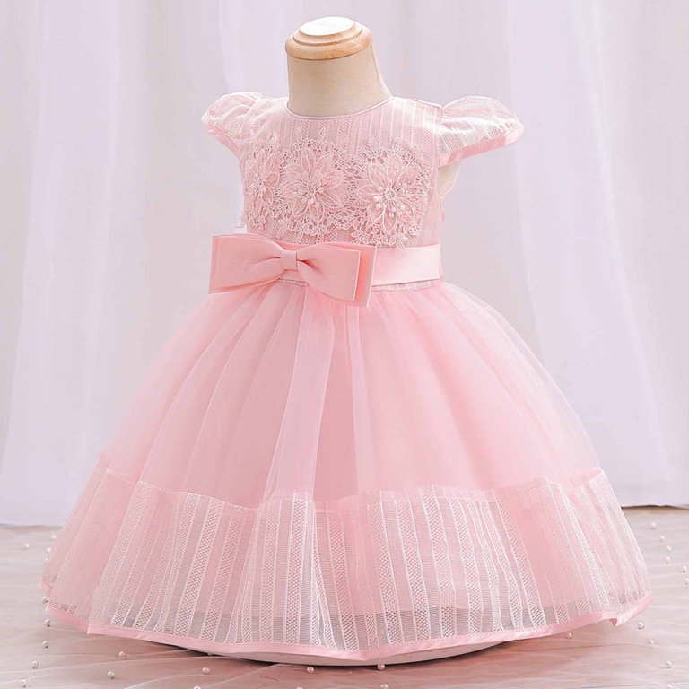 pink dress 0 3 months Crochet Baby Pink Baby Girl Dress Set Headband Diaper Cover Booties Newborn 0/3 Month Girl Newborn Dress Outfit Baby Shower Gift