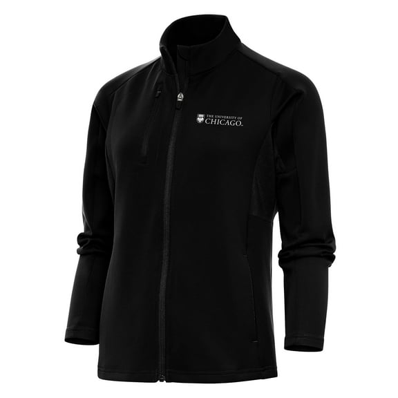 Women's Antigua Black UChicago Maroons Generation Full-Zip Jacket