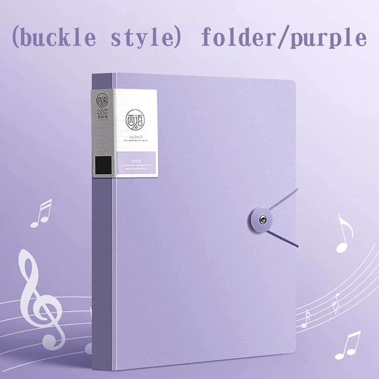 Grafoplás A4 Spiral Folder With 30 Pockets - Lavender Polypropylene, Elastic Closure & Envelope