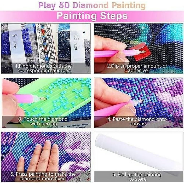 Diamond Painting Kit Diamond Art Kit for Adults and Kids Rainbow Mushroom Diamond  Painting Crafts Home Wall Decor 8x12 Inch 