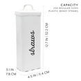 thumbnail image 6 of AuldHome Design Farmhouse Enamelware Straw Holder (White); Rustic Metal Straw Storage Canister, 6 of 9