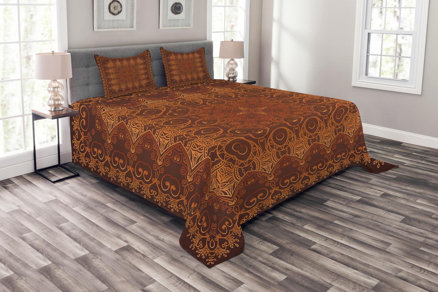 Antique Bedspread Set, Vintage Lacy Persian Arabic Pattern from Ottoman