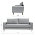 thumbnail image 5 of Mellow Mae Mid-Century Modern Sofa with Curved Arms, Light Grey, 5 of 6