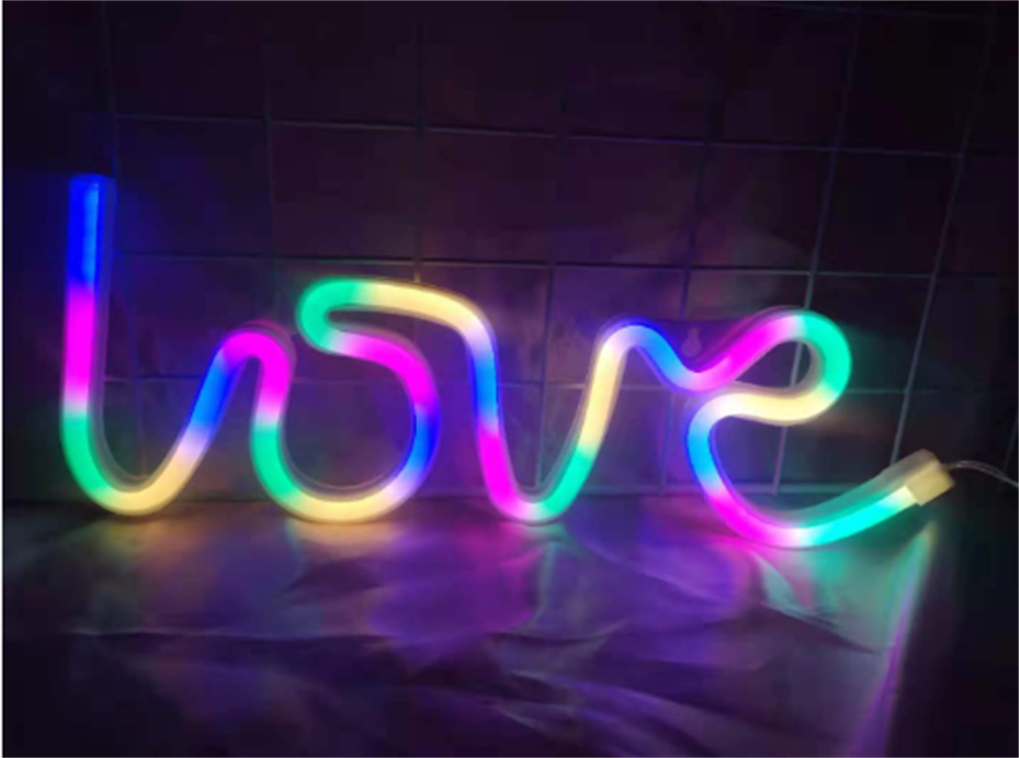 Love Neon Sign-Neon Signs For Bedroom,Usb Or Battery Neon Light For Wall,Led  Neon Light As Neon Wall Signs For Girls Love Light Up Sign For Christmas  Party Wedding Kids Room Or Living