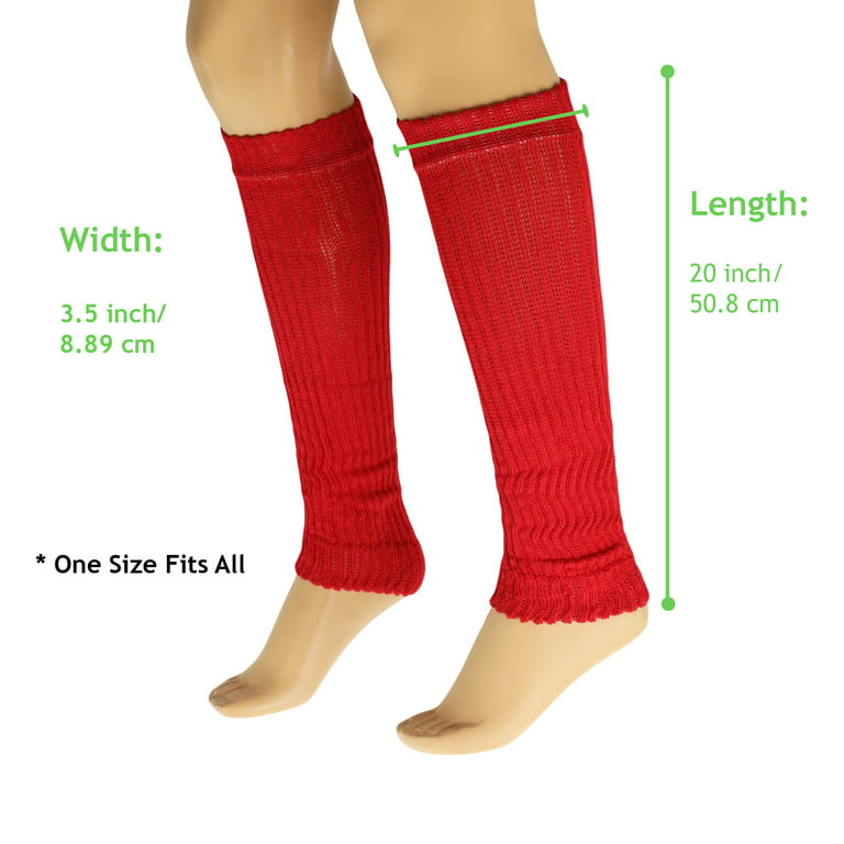 Kids Size 80s Red Leg Warmers
