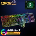 thumbnail image 3 of Tmvgtek T6 Gaming Keyboard Mouse Mouse Pad Wired Rgb Backlight 3-In-1 Kit (Negro) Tmvgtek Componentes de Computadoras, 3 of 9